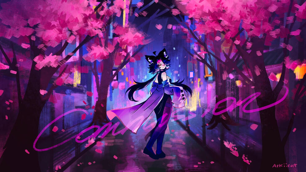 Full body+complex background